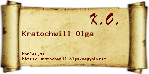 Kratochwill Olga névjegykártya